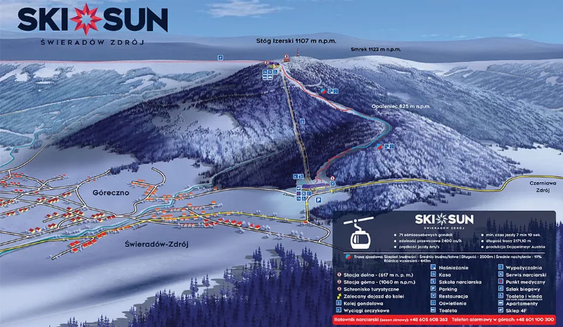 Mapa tras – Ośrodek Ski & Sun Świeradów-Zdrój