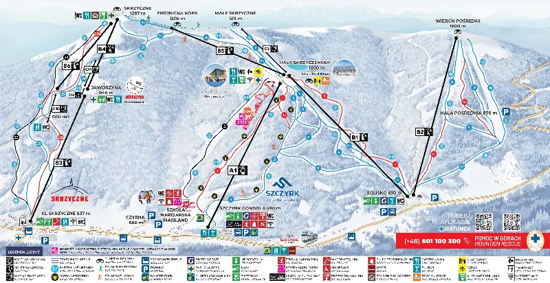 Mapa tras – Szczyrk Mountain Resort